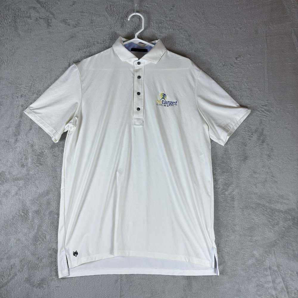 Greyson Polo Shirt Mens Large White‎ Solid Performance Golf Embroidered